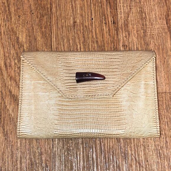 Z Gallerie Tan Serengeti Photo Envelope Clutch - Picture 1 of 7
